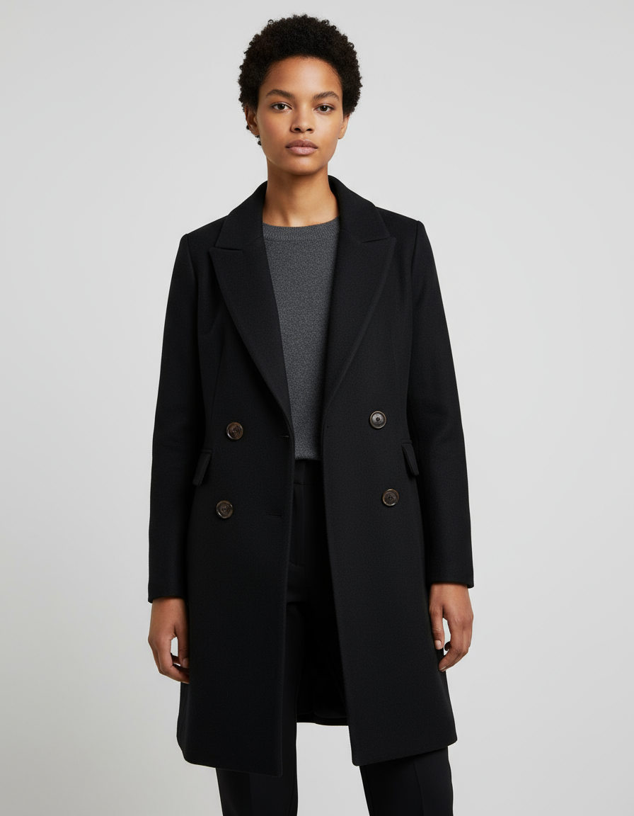 Double-Breasted Minimalist Overcoat – Fall/Winter Edition