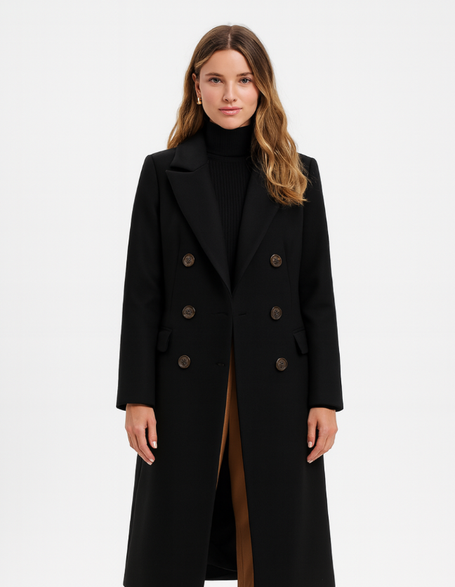 Double-Breasted Minimalist Overcoat – Fall/Winter Edition
