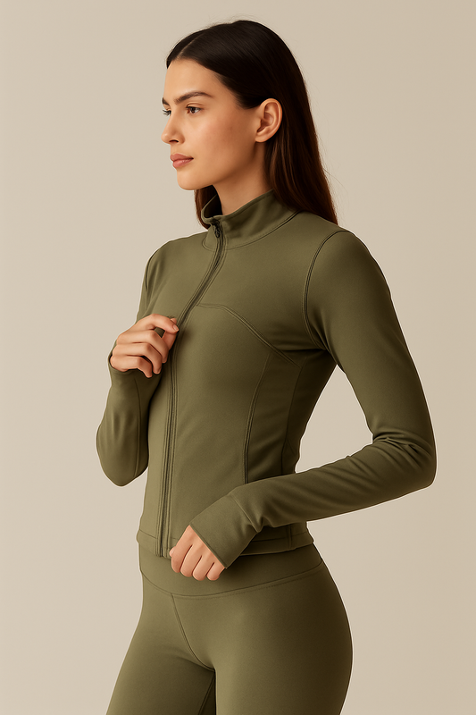 Women’s Zip-Up Training Jacket – Lightweight, Windproof & Stretchy