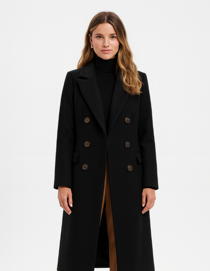 Double-Breasted Minimalist Overcoat – Fall/Winter Edition