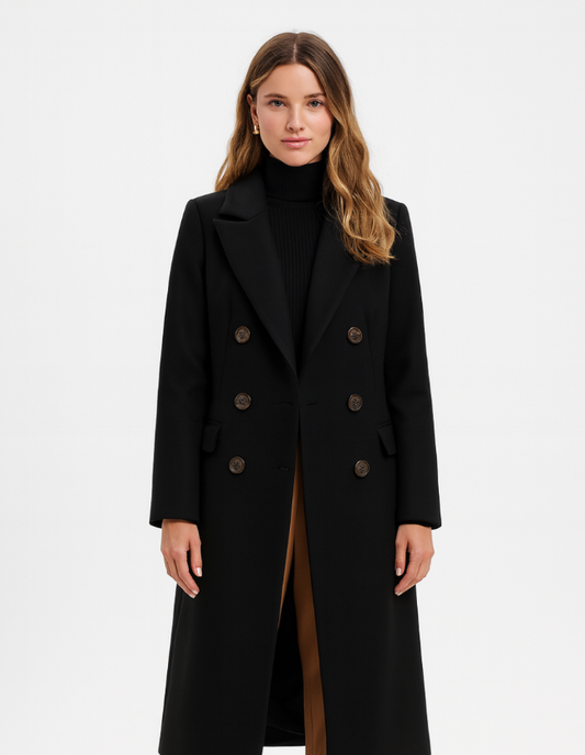 Double-Breasted Minimalist Overcoat – Fall/Winter Edition